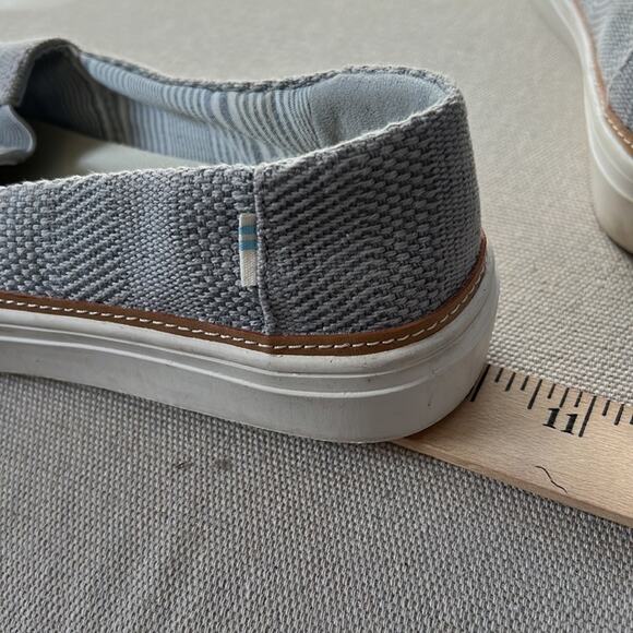 Tom’s Parker Cupsole gray slip-on durable and comfortable canvas sneakers 6.5 W - Picture 15 of 16